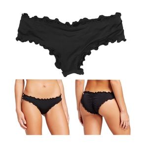 Black cheeky bikini bottom size small